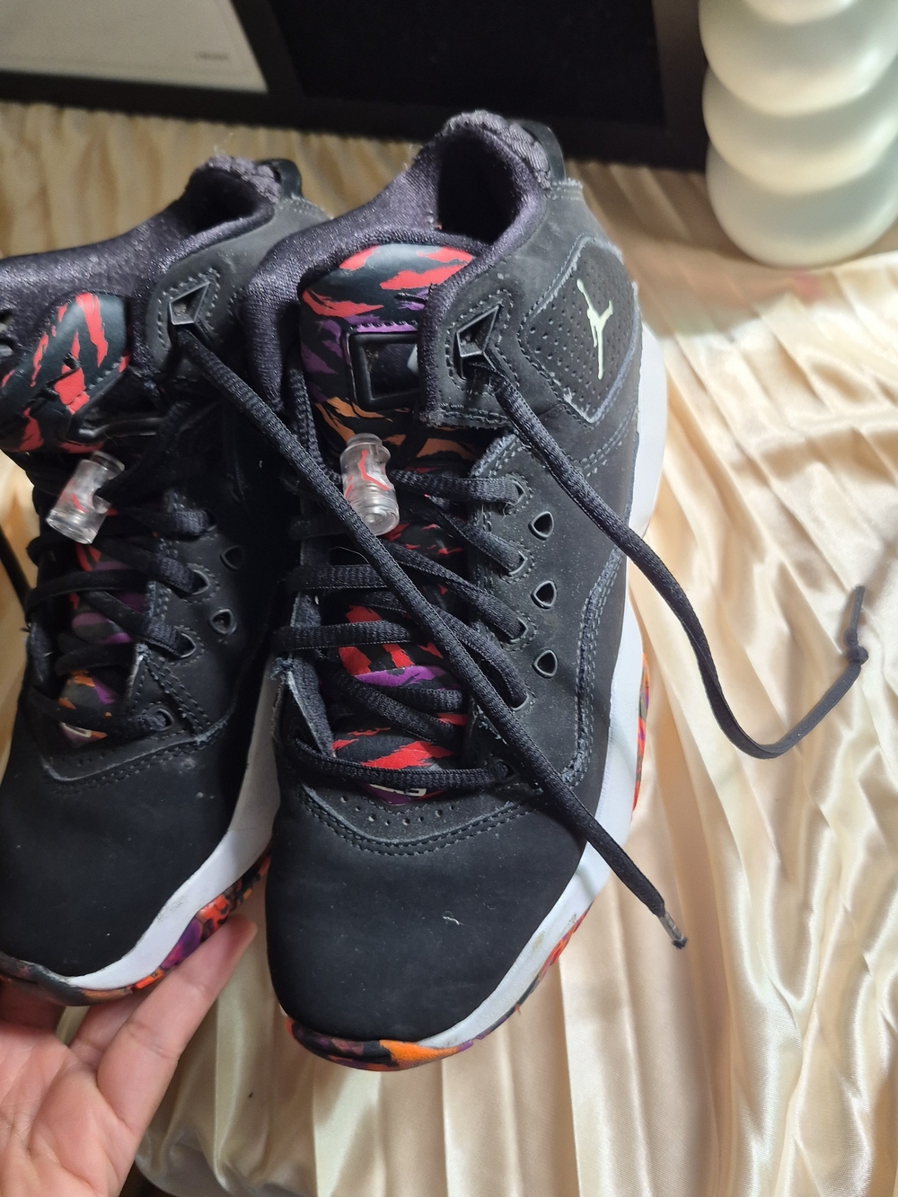 Jordan Women’s Black Multi-Accent Mid-Top Sneakers